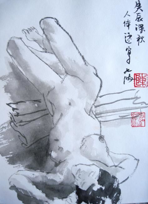 Pintura titulada "人体速写" por Bobof Chen, Obra de arte original