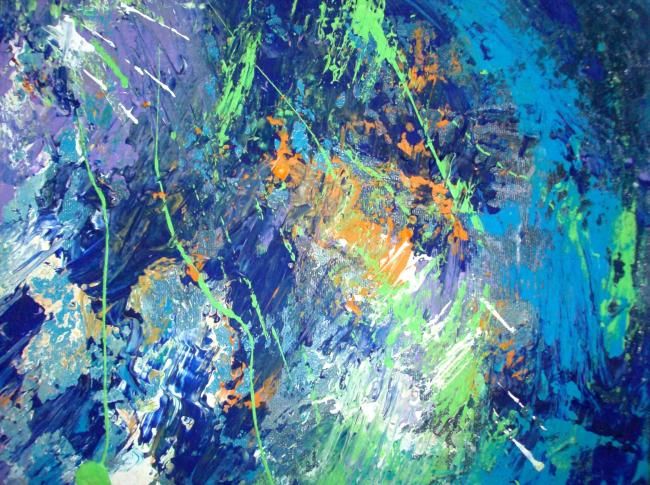 Pittura intitolato "Emozioni spaziali." da Fael, Opera d'arte originale, Olio