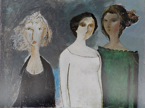 Картина под названием "Three Grace" - Giorge   Bochorishvili, Подлинное произведение искусства