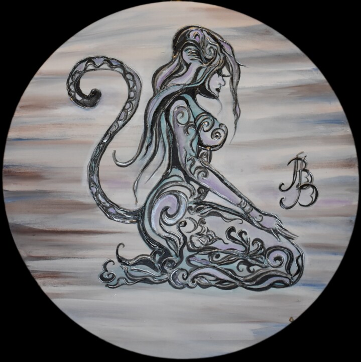 Картина под названием "Silhouette1" - Bogdalena Bah, Подлинное произведение искусства, Акрил Установлен на Деревянная рама д…