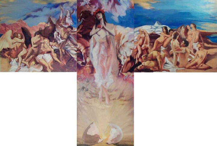 「"Апофєоз в Арафі"」というタイトルの絵画 Bogdan Burakによって, オリジナルのアートワーク, オイル