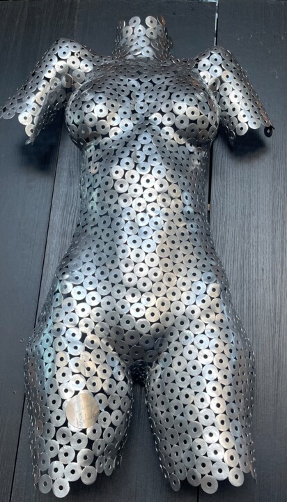 Sculpture titled "Rebecca" by Bogdan Gligan, Original Artwork, Metals