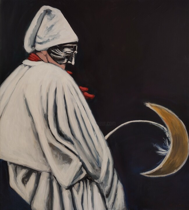 Pintura titulada "Pulcinella (pissing…" por Bogdan Tigan, Obra de arte original, Acrílico