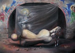 Картина под названием "dream" - Bogdan Jovanovic, Подлинное произведение искусства, Масло