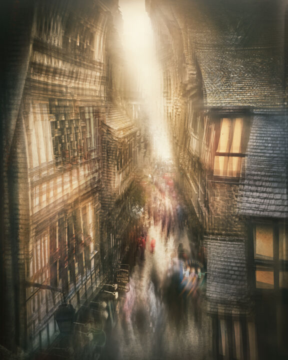 Photography titled "Grande rue" by Bogdan Kotewicz, Original Artwork, Digital Photography Mounted on Aluminium