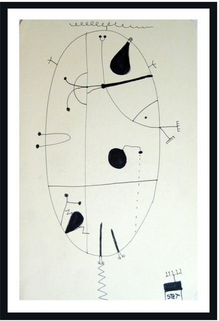 Drawing titled "Abstract 2" by Bogdan Stet, Original Art,