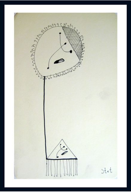 Drawing titled "Abstract 3" by Bogdan Stet, Original Art,