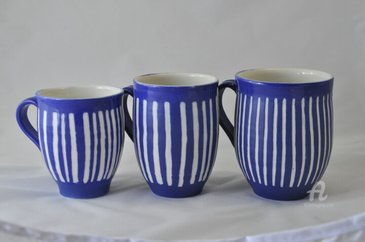 Design intitulée "porcelain cups." par Bogusław Dobrowolski, Œuvre d'art originale, Art de la table