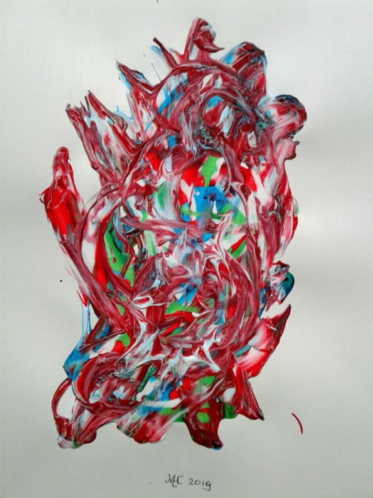 "Geen" başlıklı Tablo Marianne Huizinga tarafından, Orijinal sanat, Guaş boya