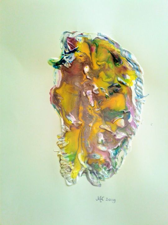 "Down  to earth" başlıklı Tablo Marianne Huizinga tarafından, Orijinal sanat, Guaş boya