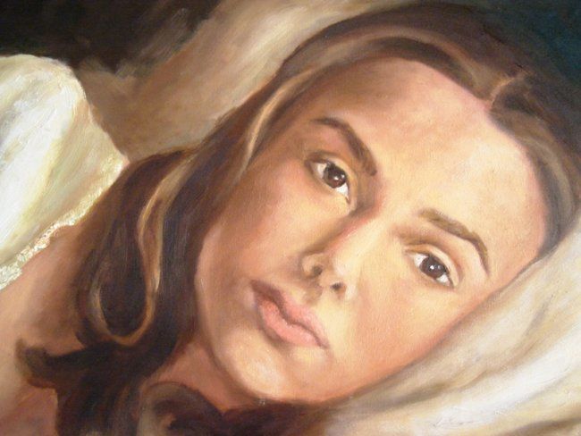 Painting titled "Keira Kneightley, d…" by Mihaela Mihailovici, Original Artwork, Oil
