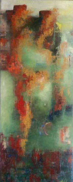 Painting titled "Abstracto 9" by Mihaela Mihailovici, Original Artwork, Acrylic