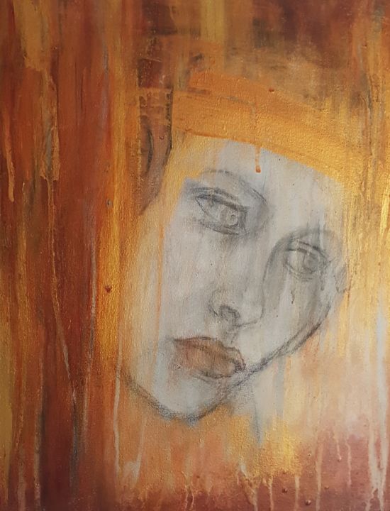 Peinture intitulée "figura 4" par Mihaela Mihailovici, Œuvre d'art originale, Acrylique