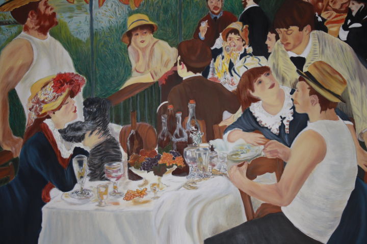 Painting titled "Hommage Renoir - Le…" by Boiko Popov, Original Artwork, Oil