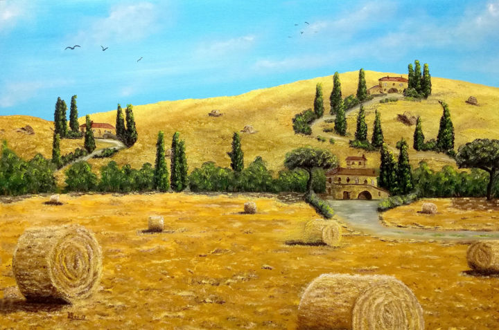 Painting titled "Campagna-toscana1.j…" by Leandro Boi, Original Artwork