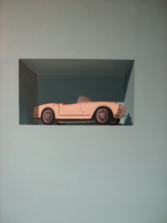 Painting titled "Lancia Aurelia spid…" by Dominique Bois, Original Artwork