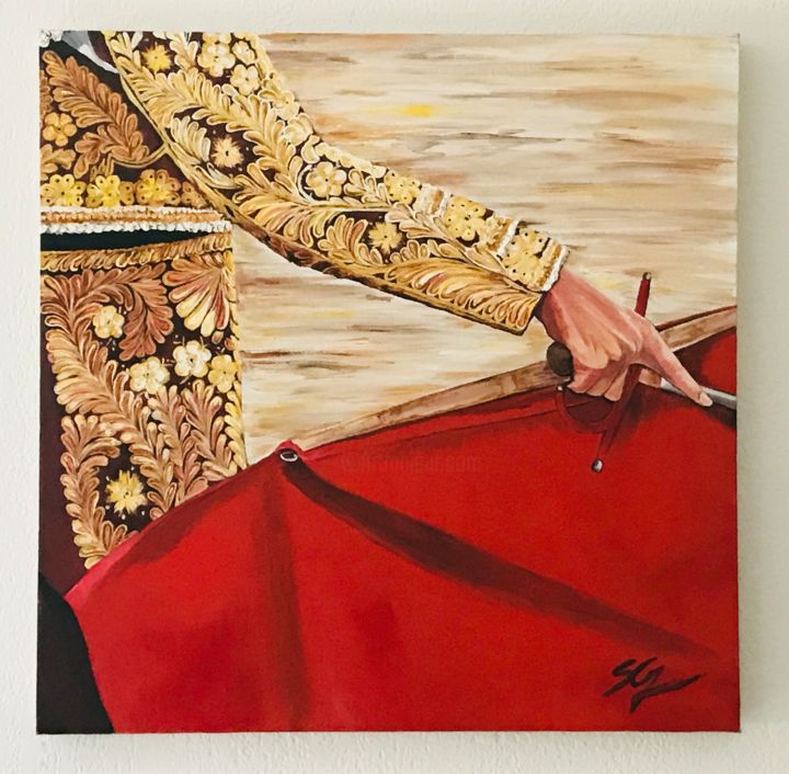 Painting titled "Torero 3" by Gonzalvo, Original Artwork, Acrylic