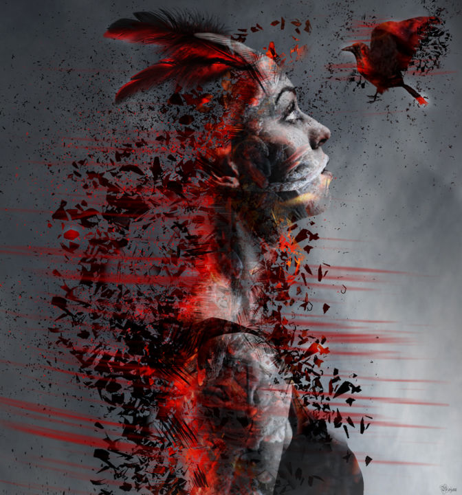 Photography titled "THE FIRE IN ME" by Bojan Jevtic, Original Artwork, Digital Photography