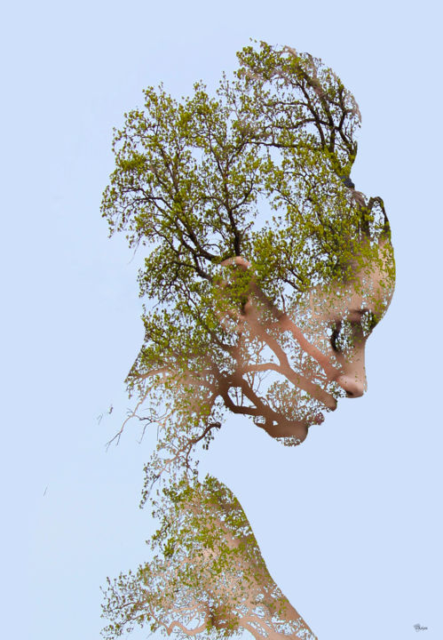 Photography titled "NATURAL GIRL" by Bojan Jevtic, Original Artwork, Manipulated Photography