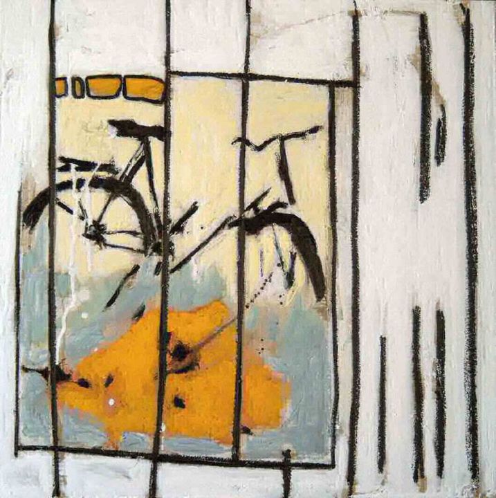 Peinture intitulée "Quel petit vélo" par Patrick Bolant, Œuvre d'art originale, Huile