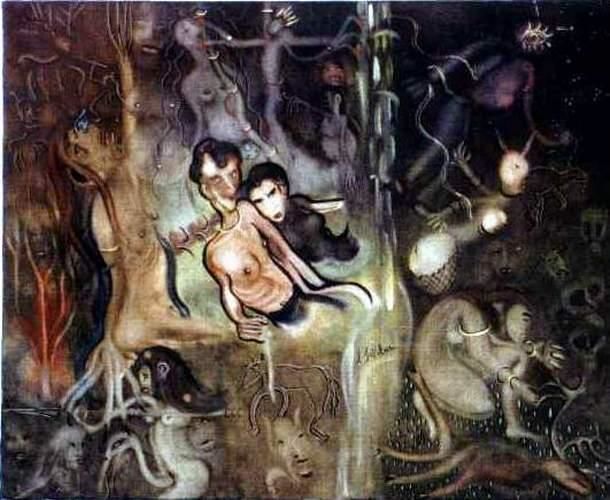 Painting titled "SAILOR ET LULA" by Claude Bolduc, Original Art, Oil