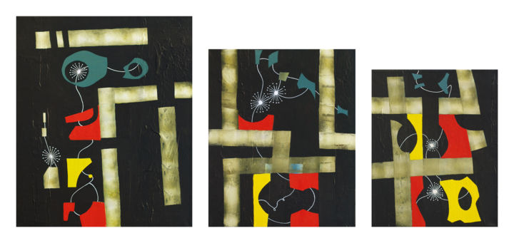 Peinture intitulée "Sans titre" par Jocelyne Danikowski, Œuvre d'art originale,