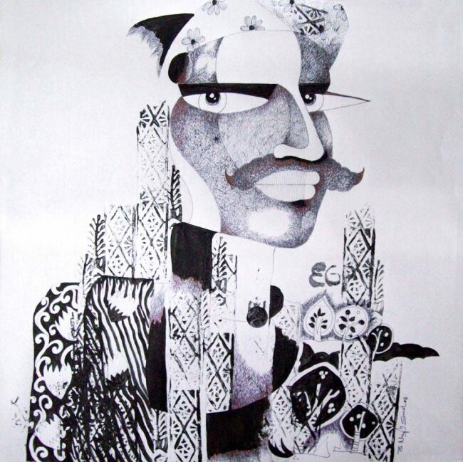 Malarstwo zatytułowany „MEN” autorstwa Bolgum Nagesh Goud, Oryginalna praca