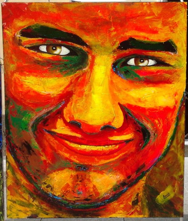 Painting titled "liam payne - one di…" by Borizio, Original Artwork, Oil