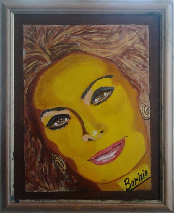 Malerei mit dem Titel "sofia loren" von Borizio, Original-Kunstwerk