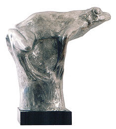 「SAPO」というタイトルの彫刻 Barake Sculptorによって, オリジナルのアートワーク, 金属