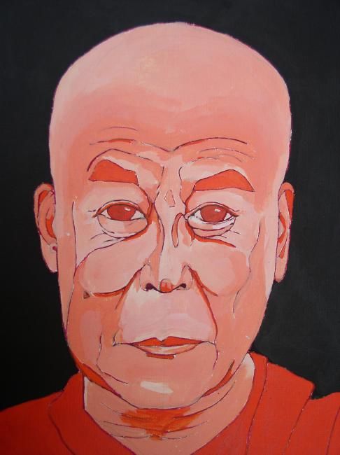 Peinture intitulée "visage acrylique" par Thierry Bonte, Œuvre d'art originale