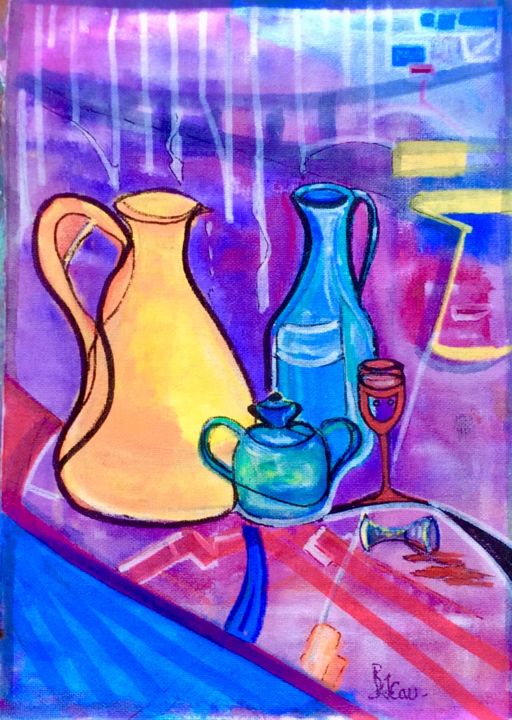 Painting titled "“Drink me”" by Bernadette Cavanough, Original Artwork, Acrylic