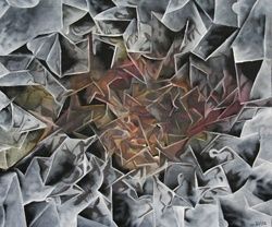 Pittura intitolato "deflagration mozaiq…" da Cedrick Boucard, Opera d'arte originale