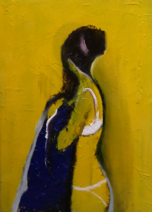 Pintura intitulada "giallo" por Angelo Bordiga, Obras de arte originais