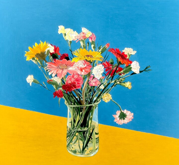 Dessin intitulée "Bouquet n°1" par Sandrine Borgniet, Œuvre d'art originale, Crayon