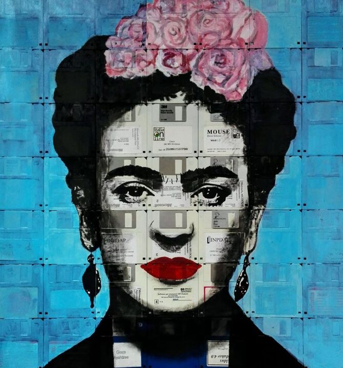 Картина под названием "Frida #1" - Boriani 2.0, Подлинное произведение искусства, Акрил
