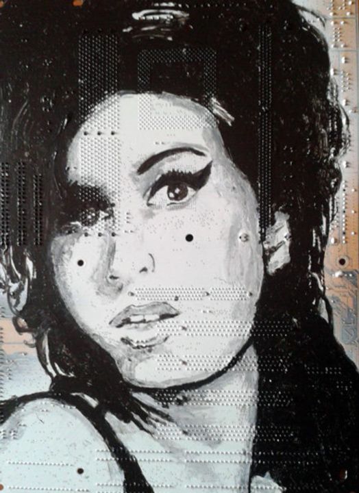 Pittura intitolato "Winehouse" da Boriani 2.0, Opera d'arte originale, Olio