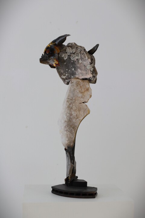 Sculpture titled ""Owl"" by Boris Sarikov, Original Artwork, Stone