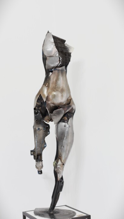 Sculpture titled ""Runing figure"" by Boris Sarikov, Original Artwork, Metals