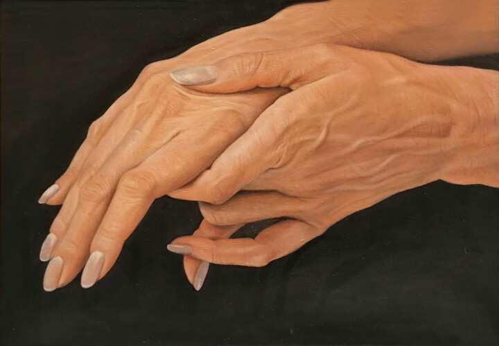 Pittura intitolato "Hands" da Borja Isbert, Opera d'arte originale, Olio