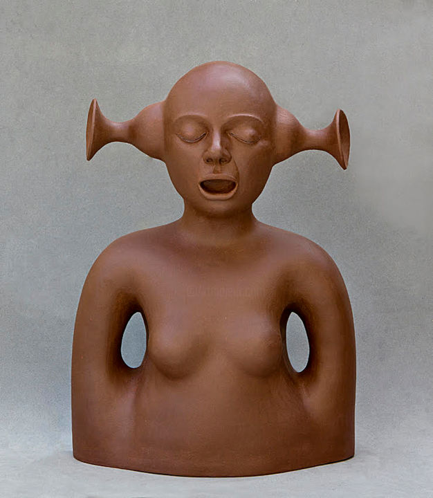 Sculpture titled "The woman" by Boris Katz, Original Artwork, Terra cotta