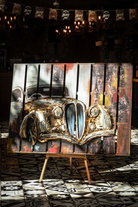 绘画 标题为“Ретро автомобиль Fo…” 由Borte Yrys, 原创艺术品, 搪瓷
