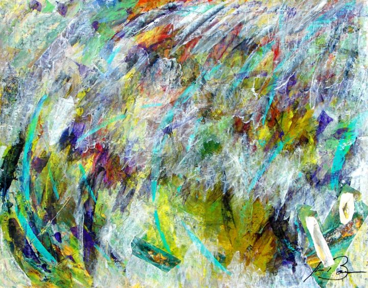 Pittura intitolato "Abstract-Strokes" da Bosen, Opera d'arte originale, Acrilico