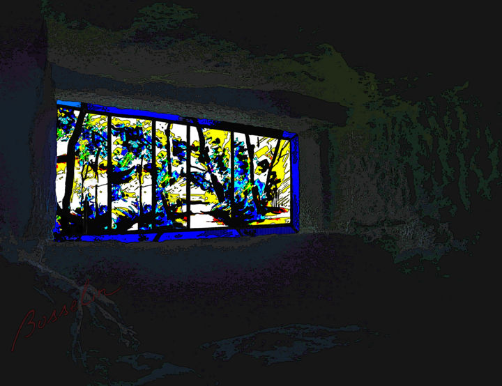 Arts numériques intitulée "blue trip façon puz…" par Bosselin, Œuvre d'art originale, Photo montage