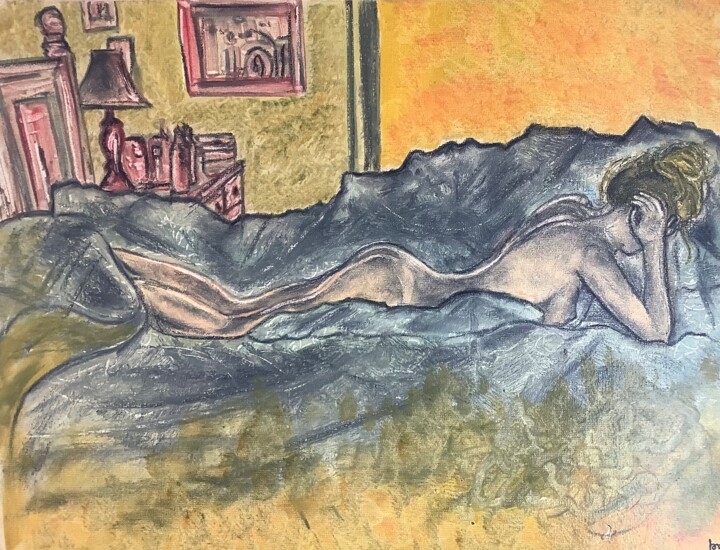Malarstwo zatytułowany „Nu Bonnard” autorstwa Bossquito, Oryginalna praca, Olej