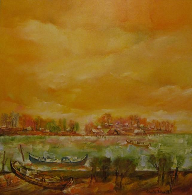 Peinture intitulée "''Danube Delta Gran…" par Botan Gheo-Vlad, Œuvre d'art originale