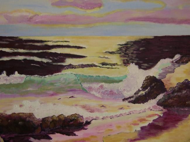 Painting titled "study at shoreline" by Howard Wilemon, Original Artwork