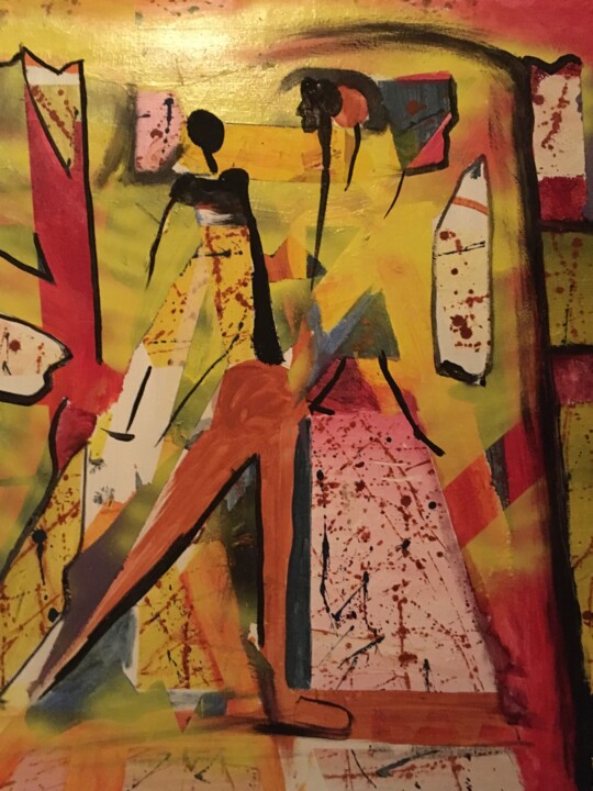 Painting titled "Suite S T" by Boubacar Sow, Original Artwork