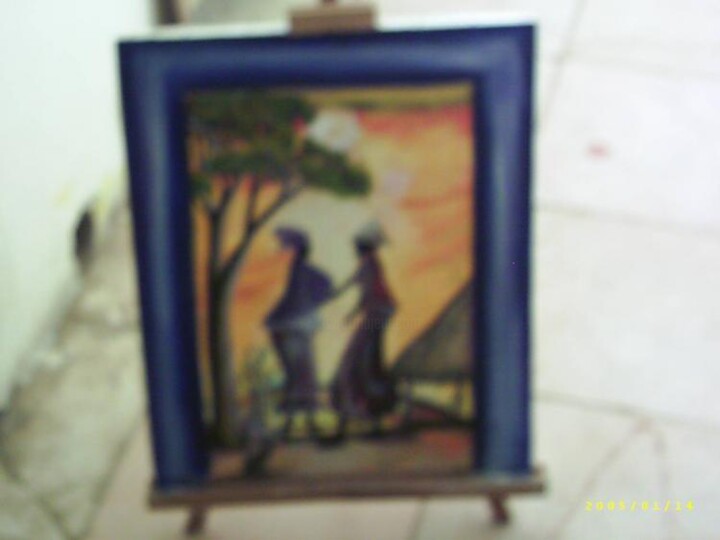 Painting titled "mboubaye" by Boubacar Sow, Original Artwork