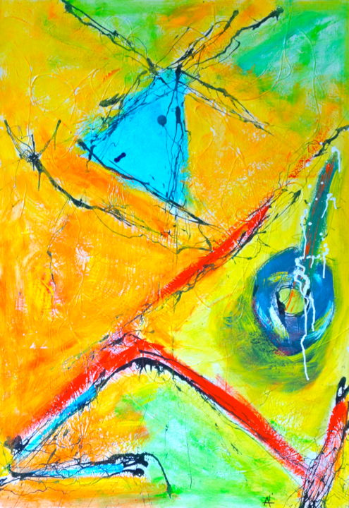 Schilderij getiteld "ALEX" door Alex Boucaud, Origineel Kunstwerk, Acryl